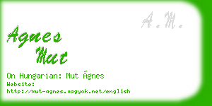 agnes mut business card