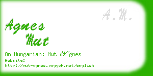 agnes mut business card